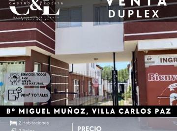 Casa · 98m² · 4 Ambientes · 1 Cochera · Duplex 2 Dor C/cochera en Venta - B° Miguel Muñoz - Villa Carlos Paz