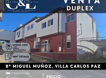 Casa · 98m² · 4 Ambientes · 1 Cochera · Duplex 2 Dor C/cochera en B° Miguel Muñoz - Villa Carlos Paz
