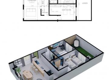 Departamento · 77m² · 3 Ambientes · Departamento en Los Cardales