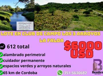 Terreno , La Falda · Venta Lote en Club de Campo Los 3 Arroyos - La Falda