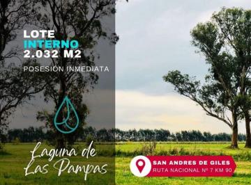 Terreno · 2032m² · Lote 2.032 m² Laguna de Las Pampas S. A. D Giles
