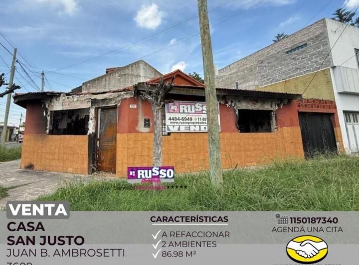 Venta Casa 2 Ambientes San Justo