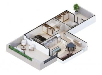 Departamento · 60m² · 5 Ambientes · Depto en Pozo 1½ Dorm, B° Gral Paz, Entrega dic 20