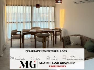 Departamento · 53m² · 2 Ambientes · 1 Cochera · Depto en Venta y Alquiler, 2 Ambientes. Terralagos, Canning