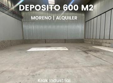 Depósito · 600m² · Deposito de 300 m² en Predio Cerrado. Moreno, Acceso Oeste.