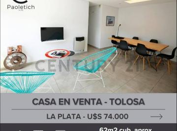 PH · 62m² · 3 Ambientes · 1 Cochera · Casa de 2 Dorm. en Venta en Tolosa, La Plata.