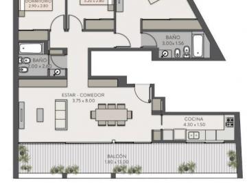 palermo-venta-departamento-4-ambientes · Departamento de 4 Ambientes en Venta en Palermo