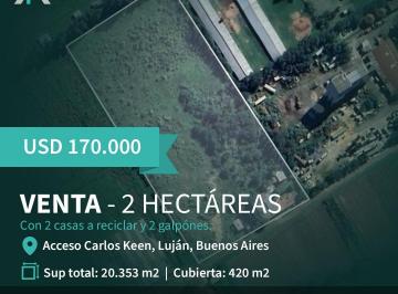 Terreno de 4 ambientes, Luján · Se Venden 2 Ha en Carlos Keen