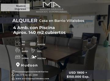 Casa · 140m² · 4 Ambientes · Casa 5 Ambientes con Piscina en Barrio Villalobos