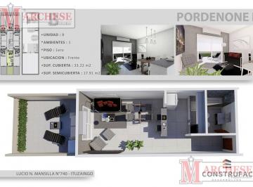Departamento · 33m² · 1 Ambiente · Edificio en Pozo con Departamentos Mono Ambientes en Venta en Ituzaingó Norte Centro