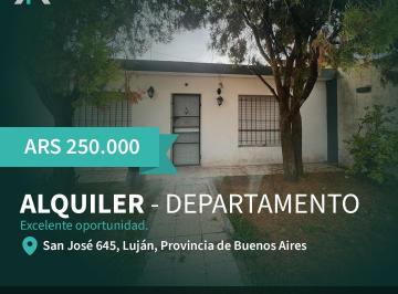 Departamento de 2 ambientes, Luján · Alquiler de Departamento en Calle San José
