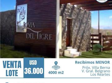 Terreno , Villa Berna · Venta Lote - Loma del Tigre Valle de Calamuchita (Zona Berna)