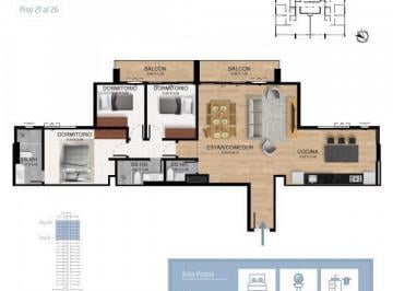 Departamento · 136m² · 4 Ambientes · Departamento en Las Lomas (Asunción - Paraguay): Venta Depto 4 Amb. Piso 23 Al Contrafrente.