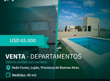 Departamento de 2 ambientes, Luján · Venta de Departamentos en Deán Funes