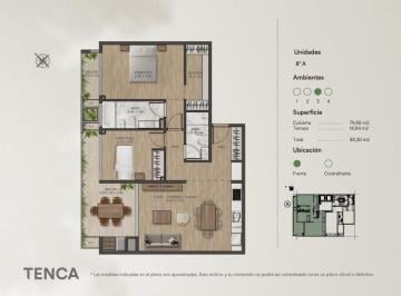 Departamento · 74m² · 3 Ambientes · 3 Ambientes en Construcción en Palermo Hollywood - Tenca
