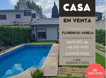 Casa · 218m² · 4 Ambientes · 3 Cocheras · Casa en F. Varela - Permuta / Financiacion