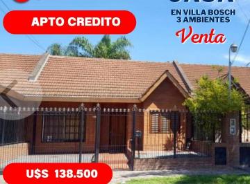 Casa · 101m² · 3 Ambientes · 1 Cochera · Casa en Villa Bosch