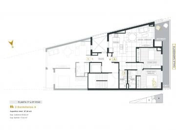 Departamento · 72m² · 3 Ambientes · Departamento en Abasto - Financiación - Balcon - Parrillero