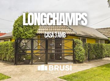 Casa · 110m² · 3 Ambientes · 2 Cocheras · Casa en Venta en Longchamps con Jardin