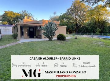 Casa · 170m² · 4 Ambientes · Casa en Alquiler, 4 Ambientes - Barrio Links, La Unión, Ezeiza