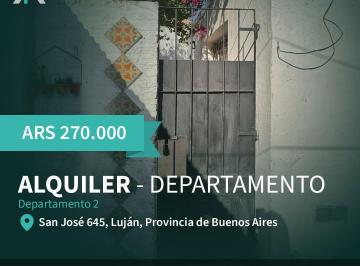 Departamento de 2 ambientes, Luján · Alquiler de Departamento en San José