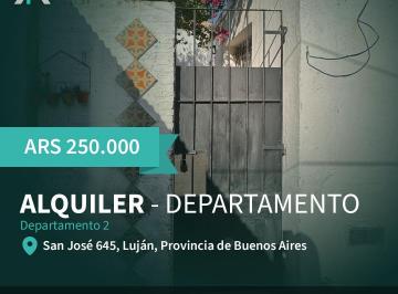 Departamento de 2 ambientes, Luján · Alquiler de Departamento en San José