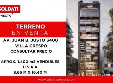 Terreno · 142m² · Terreno en Venta - Juan B. Justo Al 3400, Villa Crespo.