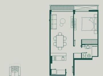 Departamento · 42m² · 2 Ambientes · Departamentos en Venta Al Frente del Parque Las Heras
