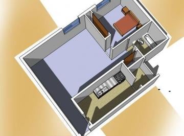 plano · Departamento de 2 Ambientes Interno por Escalera