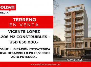 Terreno · 456m² · Terreno con Apto Profesional en Venta con Renta - Vicente López