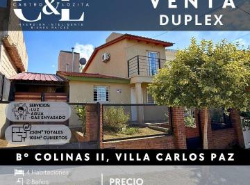 Casa · 105m² · 5 Ambientes · 1 Cochera · Duplex 4 Dor, Pileta, a 100 m de Calle Roma. B° Colinas II