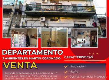 Departamento de 2 ambientes, Tres de Febrero · Venta Departamento 2 Ambientes Martin Coronado a m de La Estación