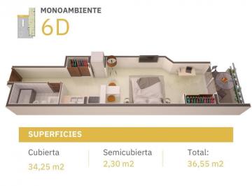 Departamento · 59m² · 2 Ambientes · Departamento Monoambiente a Estrenar Maipú Al 1.000 Salta