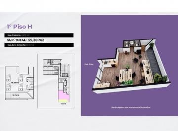 Departamento · 46m² · 1 Ambiente · Oficina / Estudio Microcentro Salta Capital