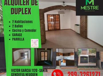 Departamento de 4 ambientes, Neuquén · Duplex 2 Dorm., parrila, Garage, Zona Santa Genoveva