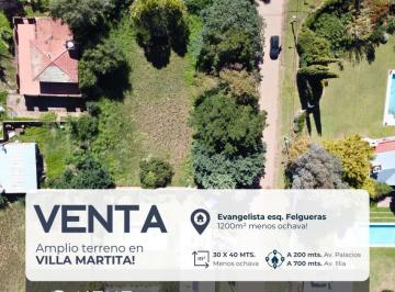 Terreno · 1160m² · Gran Esquina en Villa Martita!