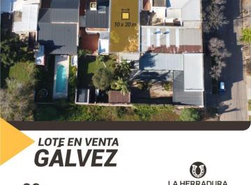 Terreno , Gálvez · Gálvez (Santa Fe). Lote en Venta. Medidas 10x20 m. Servicios
