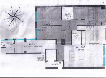 Departamento · 121m² · 4 Ambientes · 1 Cochera · Departamento 4 Ambientes en Venta Sobre Av Callao Recoleta Cochera Seg 24hs