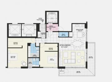 Departamento · 112m² · 3 Ambientes · Departamento en Venta 2 Dorm. Maui Pto Norte