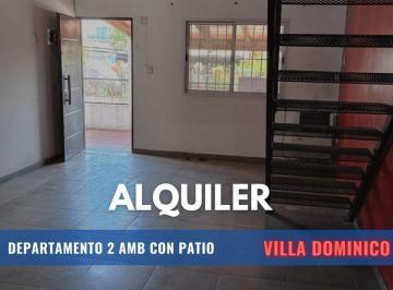 Departamento · 2 Ambientes · Alquiler Depto 2 Amb con Patio - Villa Dominico