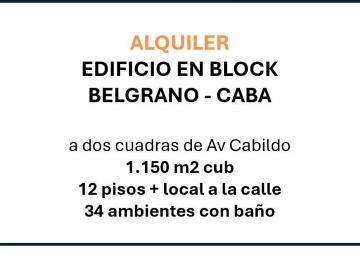 Edificio de 34 ambientes, Belgrano · Edificio en Block + Local en Alquiler en Belgrano - Capital Federal