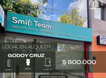 Local comercial de 1 ambiente, Godoy Cruz · ¡Local Comercial en Alquiler en Godoy Cruz! Excelente Ubicación Frente a Colegio