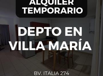 Departamento de 2 ambientes, Villa María · Alquiler Temporario