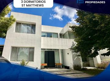 Casa · 280m² · 4 Ambientes · 4 Cocheras · Casa en Alquiler Saint Matthews Village - Cuan Propiedades