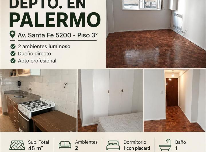 Departamento · 45m² · 2 Ambientes