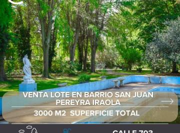 Terreno · 3000m² · Venta Lote Barrio San Juan Pereyra Iraola Berazategui
