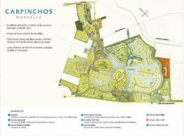 Terreno · 566m² · Lote en Venta en Carpinchos Nordelta