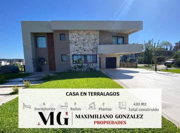 Casa · 420m² · 7 Ambientes · 1 Cochera · Casa en Venta y Alquiler, 7 Ambientes - Terralagos, Canning