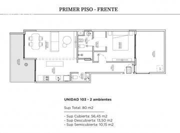 Departamento · 34m² · 2 Ambientes · Departamento en Nuñez