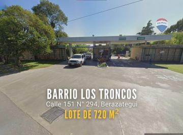 Terreno · 720m² · Venta Lote en Barrio Los Troncos de 720 m²